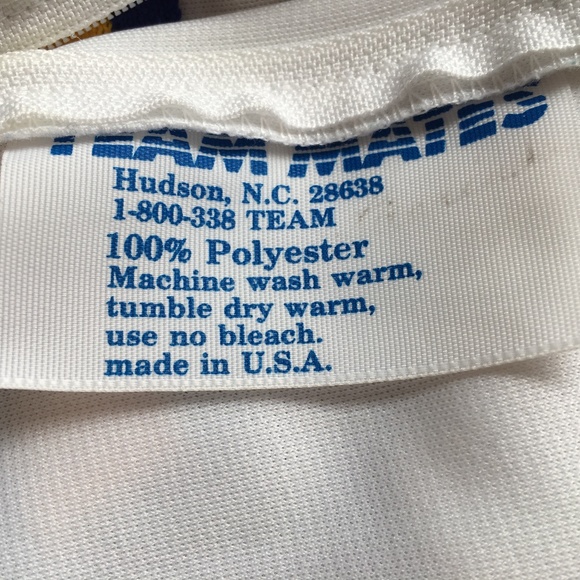 Vintage 80's TEAM MATES Cheerleader Tp\op SO CAL Yellow Blue Made USA Bust 32" - Picture 3 of 4